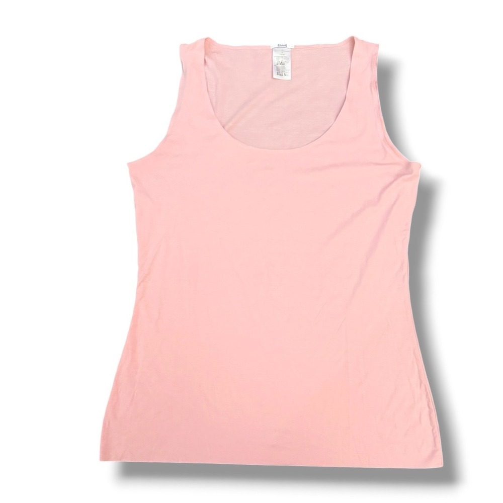 Wolford Pure Tank Women Large Pink Modal Blend Scoop Neck Base Layer Minimalist